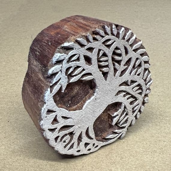 6cm Tree Of Life wooden printing block/stamp