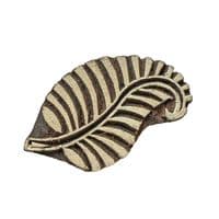7.5cm Fern NZ Koru Leaf wooden printing block/stamp