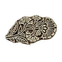 7.5cm Wildflowers wooden printing block/stamp