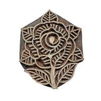7cm Rose in bloom wooden printing block/stamp