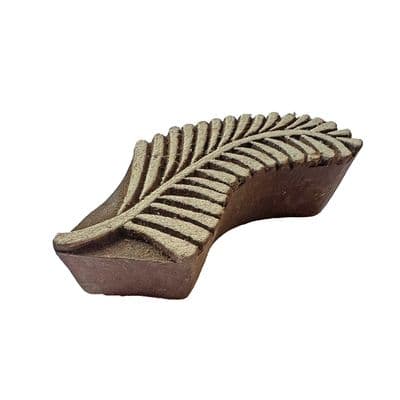 8.5cm Fern NZ Koru Leaf wooden printing block/stamp