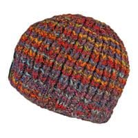 Beanie knitted hat in rainbow & grey