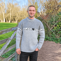 Black sheep unisex jumper in grey