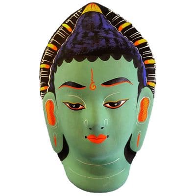 Buddha mask in mint green