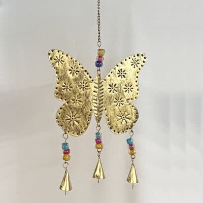 Butterfly metal mobile / wind chime (single)