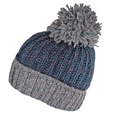 Chunky rib knit in Charcoal and Greys