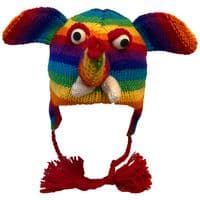 Elephant Hat in Rainbow Stripes