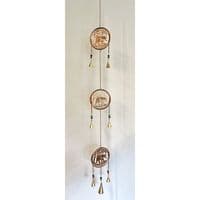 Elephant metal mobile / wind chime (triple)