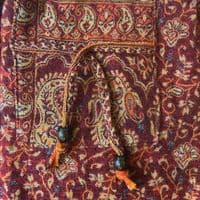 Fleece Trousers in Maroon, Orange & Gold Paisley