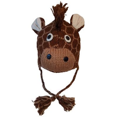 Giraffe Hat with Tassles