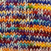 Hand Knitted Jumper in Cream/Rainbow Mix (Size M only)