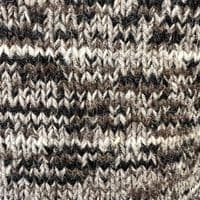 Hand knitted woollen jumper in mottled grey