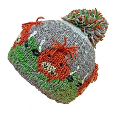 Highland Cow Bobble Hat