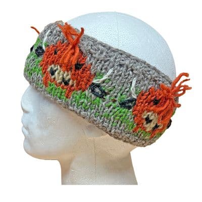 Highland Cow Woollen Headband