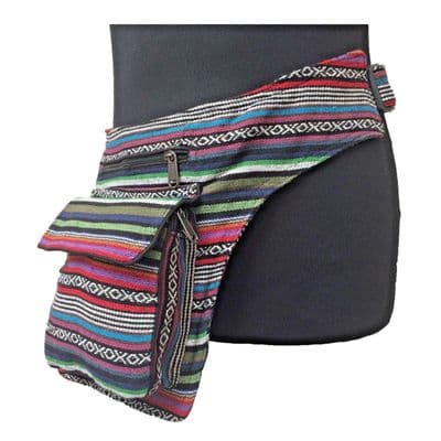 Hip/waist bag in Nepali stripe