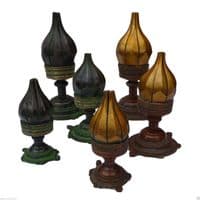 Opening lotus incense burner in brass antique finish