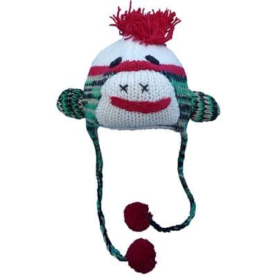 Punk Sock Monkey Hat with Tassles