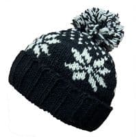 Snowflake Hat in Black & White
