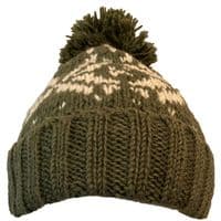 Snowflake Hat in Forest Green