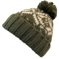 Snowflake Hat in Forest Green