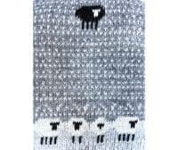 Women's grey rib knit jumper with black sheep design