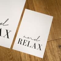 Get naked & And relax SET OF 2 (A3, A4 & A5 monochrome prints)
