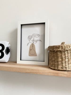 A5 Box Photo Frame - White