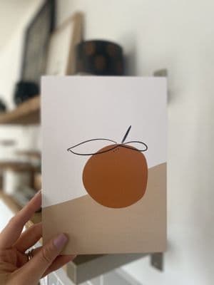Abstract orange (A4 & A5) TEXTURED CARD