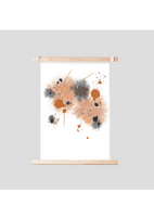 Abstract Orange & Inky Blue tones (A3 print)