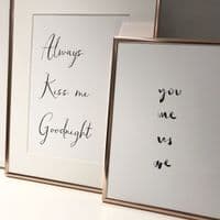 Always kiss me goodnight (A4 monochrome)