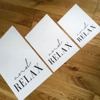 And relax (A3, A4 & A5 monochrome)