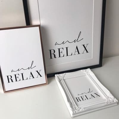 And relax (A3, A4 & A5 monochrome)