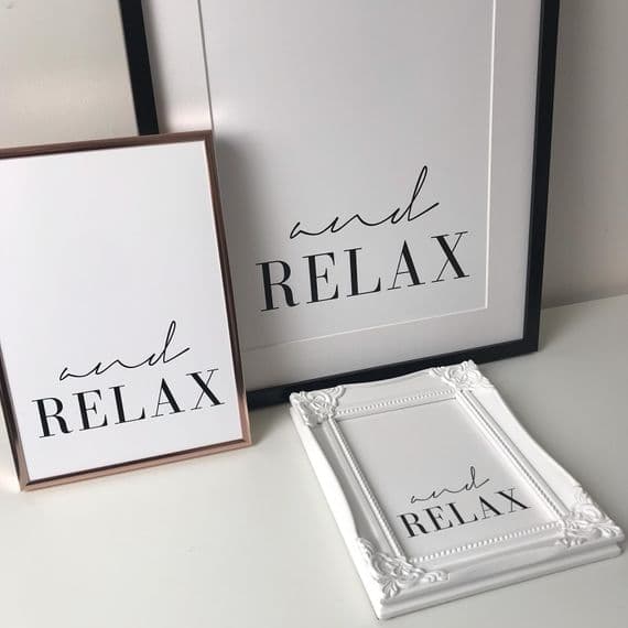 And relax (A3, A4 & A5 monochrome)