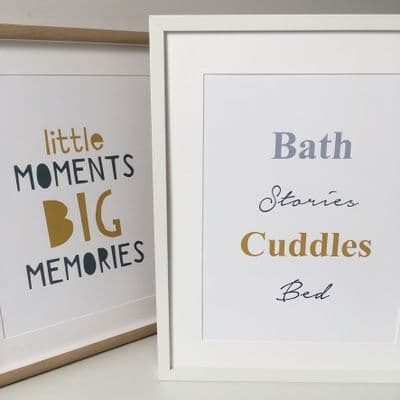 Bath stories cuddles bed  (A4 & A3 prints)