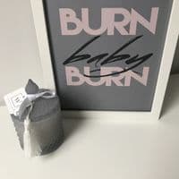 Burn baby burn NEW! (A4 textured finish card)