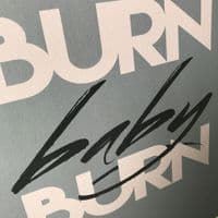 Burn baby burn NEW! (A4 textured finish card)