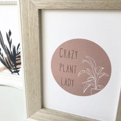 Crazy plant lady pink (A5) TEXTURED CARD