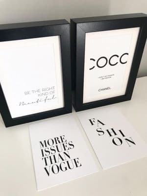 Fashion MINI PRINT bundle (set of 4 A6 prints) - FASHION, COCO Chanel & Vogue