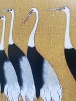 Flock of Japanese red-crowned crane  (30x40cm landscape)