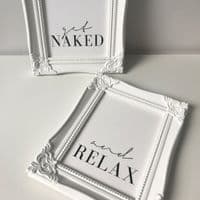 Get naked & And relax SET OF 2 (A3, A4 & A5 monochrome prints)