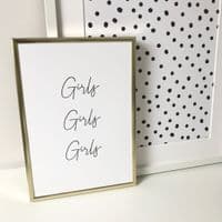 Girls girl girls (A4 monochrome)