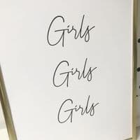Girls girl girls (A4 monochrome)