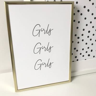 Girls girl girls (A4 monochrome)