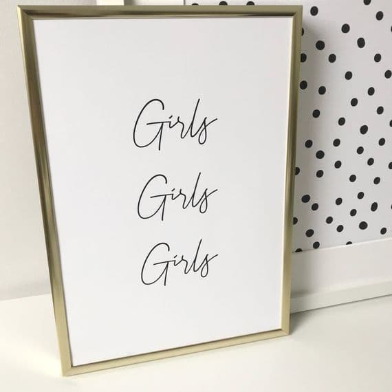 Girls girl girls (A4 monochrome)