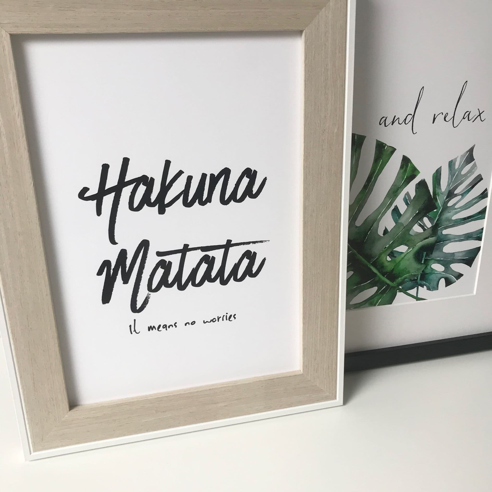Hakuna matata A4 monochrome
