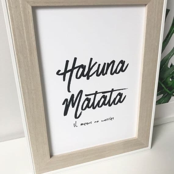 Hakuna matata (A4 monochrome)