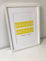 Hakuna matata (A4 yellow and grey)