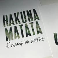 Hakuna Matata tropical leaf (A4 print)
