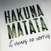 Hakuna Matata tropical leaf (A4 print)