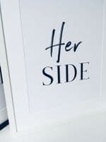 His side Her side SET OF 2 (A3 & A4 mono prints)
